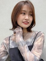 ステアケース 武蔵小杉店(stair:case) 外はねボブ大人ガーリーくびれボブオリーブベージュ20代30代