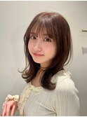 ミディアムレイヤー/レイヤーカット/顔まわりカット/20代30代