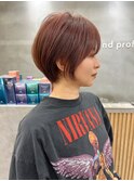 大人可愛い20代30代40代黒髪前下がりショートボブ丸みショート◎