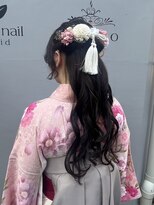 アビント バイ レシッド 武蔵小杉(abinto by rcid)&nbsp;ハーフアップ×袴　袴着付/袴ヘア/卒業式