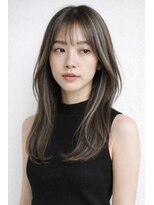 リーフ(LEEF) グレージュハイライト×ミディアムレイヤー