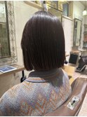切りっぱなしボブスタイル