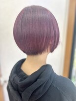 ビューティー サロン カワチ 中庄団地本店(Beauty Salon KAWACHI) 刈り上げショート×レッド