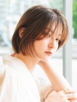 ザ シー 海老名(The C) ボブレイヤー 顔周りカット グレージュ 透明感カラー