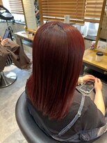 ヘアリゾート粋 トゥジュ 池袋東口店(tujuh)&nbsp;透明感カラー/チェリーレッド/ストレートヘア