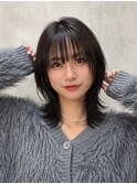 ウルフカット/髪質改善/ハッシュカット/ミディアムレイヤー/池袋