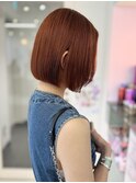 【MOMO】ブリーチ無しダブルカラーでオレンジブラウン◎