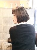 艶グレージュショートボブ