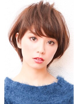 モニカ 西宮北口(Monica) アシメショートエアリーショートグレージュナチュラルボブ