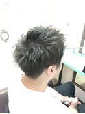 メンズ　束感ショート　マットアッシュ