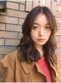 nui  センターパート ルーズウェーブ