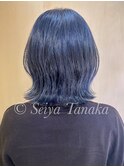 ケアブリーチ×イルミナカラーで作るオーシャンブルー錦糸町北口