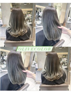 トルネード(TORNADO) 韓国風グラデーションカラー オリーブグレージュ レイヤー M412