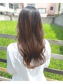 【わだロング】フレンチガーリーキャラメルベージュ
