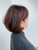 オーシャン(Ocean)&nbsp;[OCEAN Hair&Life藤原純]ひし形レイヤーボブ×白髪ぼかしカラ-☆