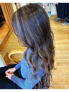 ヘアーコレット(hair Colet) ベージュコントラストバレイヤージュ