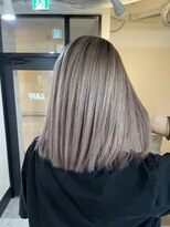 ラフ(LAFF)&nbsp;#バレイヤージュ#グレージュカラー#ボブウルフ#ココアベージュ