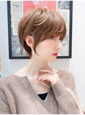 大人ガーリー×前髪ありショートブリーチなしチョコレート[立川]
