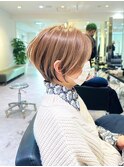 30代、40代/丸みくびれショートボブ×白髪染めハイライト/大宮
