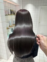 ロンドルーチェ 心斎橋(Lond luce)&nbsp;ダークアッシュ/ミディアムレイヤーカット［髪質改善/縮毛矯正］