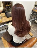 ラックバイアコースティック(lac by ACOUSTIC) レッドオレンジのロングヘア