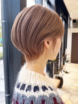 ジアン バイ ミルボン 西宮ガーデンズプラス(GIEN by milbon) マッシュショート/ハイトーンショート/ピンクベージュ