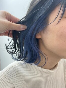 サロウィン 静岡 呉服町通り店(SALOWIN)の写真/ワンポイントのデザインカラー/イアリングカラー/インナーカラー/ハイライトもお任せ！ご相談ください♪