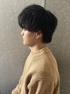 ニアウ 太田店(Niau) メンズナチュラル王道マッシュウルフシャドウパーマ質感重視