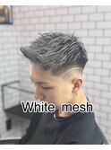 ホワイトメッシュ×スキンフェード