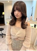 韓国ヘア/レイヤースタイル/レイヤーカット/グレージュ/20代人気