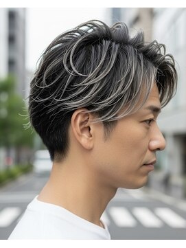 バース 梅田中崎町店(BIRTH) 白髪ぼかしハイライトシルバーカラーグレーカラー