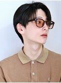 韓国ヘアコンマバング韓国マッシュセンターパートフェザーパーマ