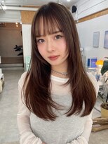 ベイルーム(BAYROOM by HONEY omotesando)&nbsp;ロングレイヤー/ハッシュカット/シャギー/シナモンベージュ1