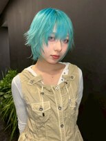 ヌル 神宮前店(Null)&nbsp;ミントカラー/ケアブリーチカラー/デザインカラー/姫ウルフ