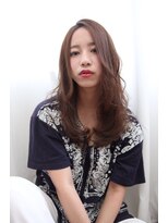 ヘアデザイン ラポール 茨木店(hair design Rapport)&nbsp;ノームコアなルーズカールで愛されナチュラルセミロング