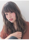 アッシュベージュ×ロングレイヤー