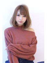 オーロ 宝塚店(ORO) ことりベージュ毛先パーマ大人かわいい小顔フレンチボブ大人ボブ