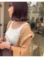 ヘアデザイン ソラ(Sola) 暗髪モードパープル 束感外ハネくびれショート