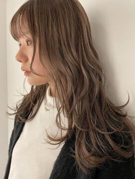 ロニカ 銀座(LOuNICA) ミルキーベージュ　　ロングレイヤー　くびれヘア　ウェーブ