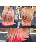 ディーリンク 南橋本店(HAIR MAKE DLINK) インナーハイトーンペールピンク