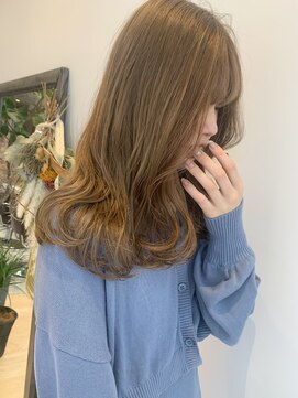 カルナ バイ エルモ(calna by ELMO) 【大人かわいいベージュ×レイヤーロング】オリーブベージュ