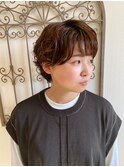 くるくるパーマのショートボブ☆