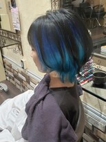 サムブリッジ(SOMEBRIDGE)&nbsp;★インナーカラー  青～ターコイズブルー  ウルフ【SOMEBRIDGE】