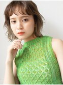 前髪くびれ小顔カット×インナーカラー×イメチェンぱっつんボブ