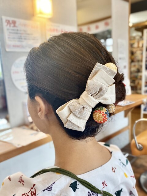 お祭りヘアセット