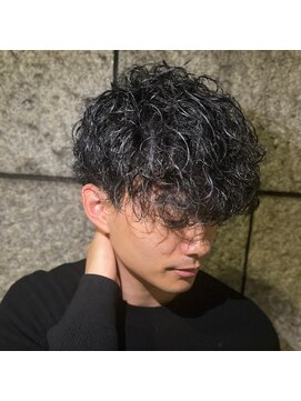 ヒロギンザバーバーショップ 大宮店(HIRO GINZA BARBER SHOP) ハイライトウルフ波巻きマッシュパーマ/大宮/メンズカット