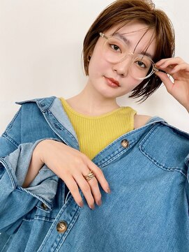 フィルムス 表参道(FILMS) レイヤーカット/ウェットへア/オリーブベージュ/表参道