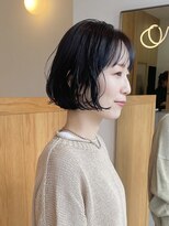 スリー ナカノシマ(three. Nakanoshima)&nbsp;【three.中之島】パーマ風ボブ