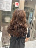朝の時短に艶カラー×パーマ デジタルパーマ 髪質改善Tr