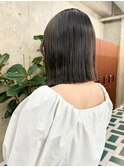 切りっぱなしボブ×透明感カラーMI11